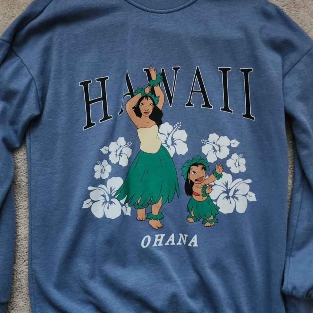 Disney Blue Hawaii Ohana Adult Sweatshirt